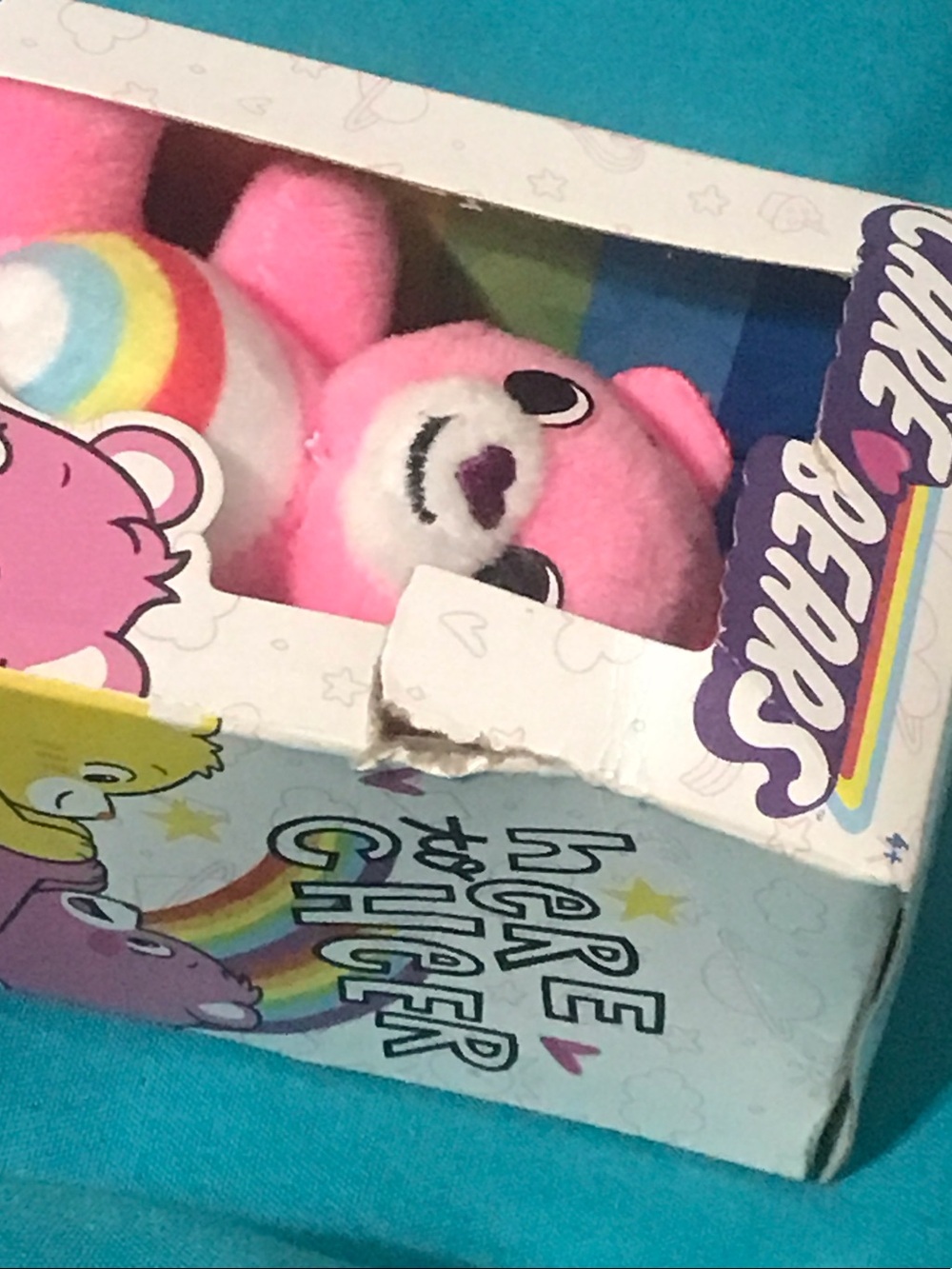 Care Bears Boxed Plush Set - Rainbow, Green, Blue, Pink, Yellow 🌼🌼CARE BEARS 🌼 - Picture 9 of 15